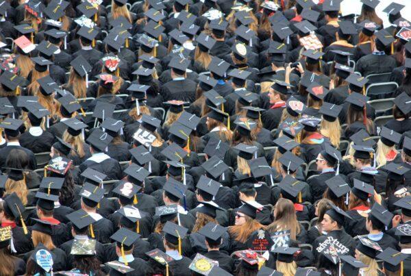 University graduates at commencement