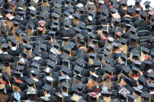 University graduates at commencement