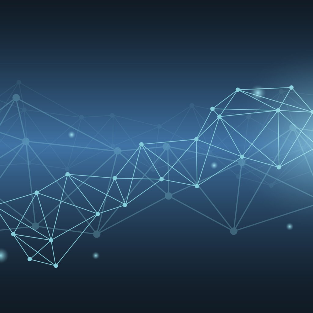 blue neural network illustration